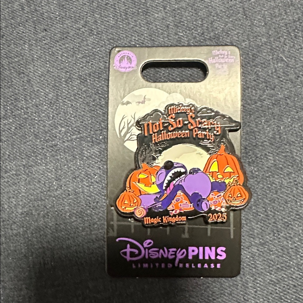 Disney Halloween Pin with Purple and Orange - Picture 2 of 3